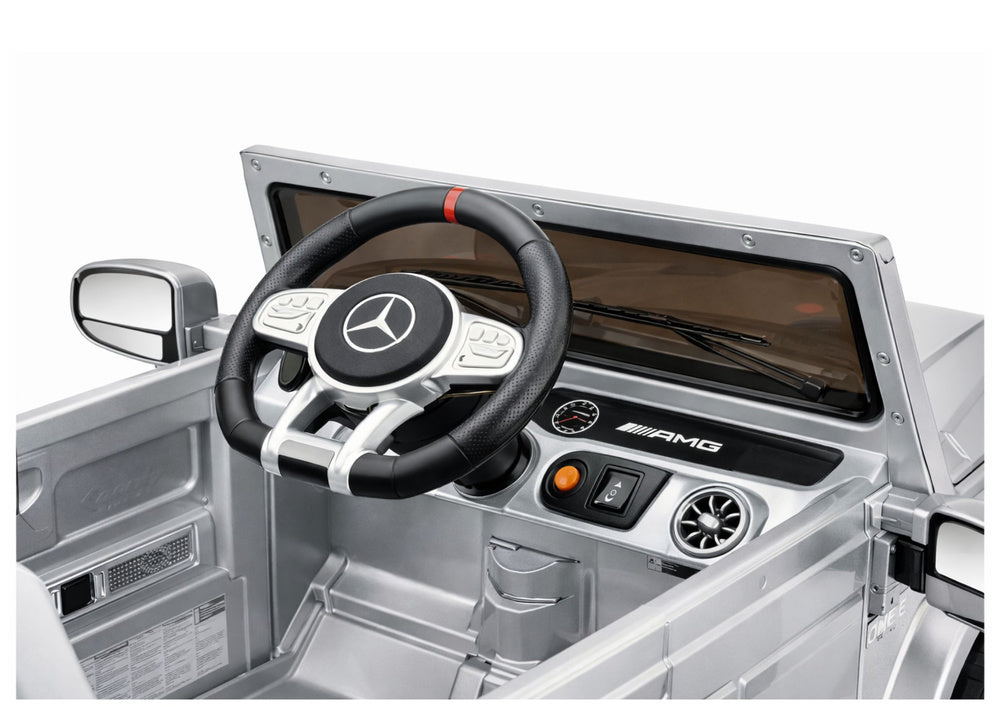 Auto na akumulator Mercedes AMG G63 - srebrny lakierowany