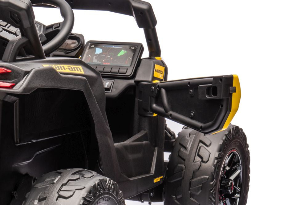Auto na akumulator Buggy CAN-AM 4x4 z ekranem LCD - żółty