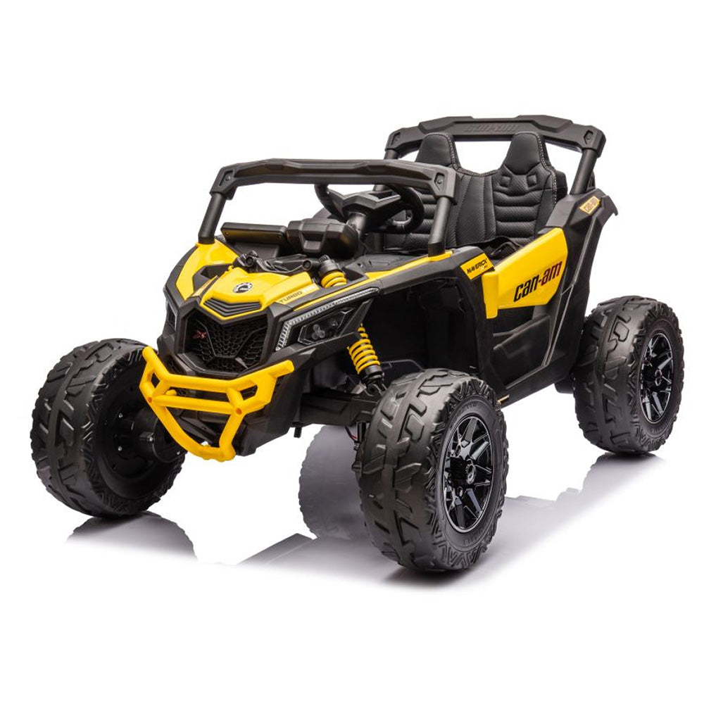 Auto na akumulator Buggy CAN-AM 4x4 z ekranem LCD - żółty