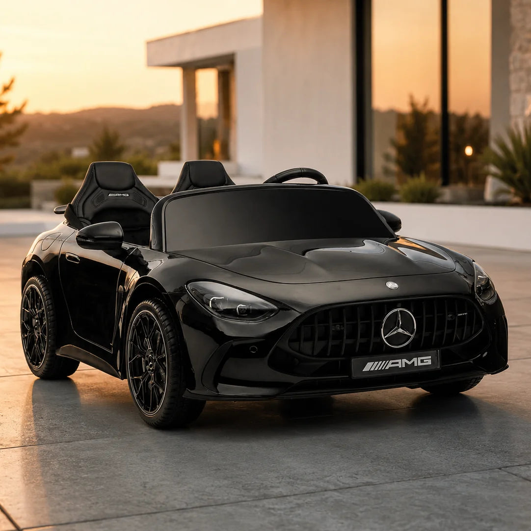 Auto na akumulator Mercedes GT63 AMG Cichy Silnik - czarny lakierowany