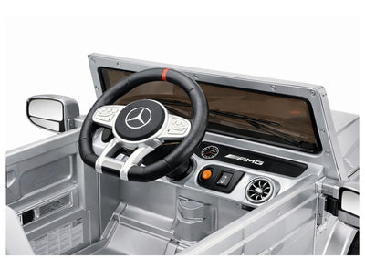 Auto na akumulator Mercedes AMG G63 - srebrny lakierowany