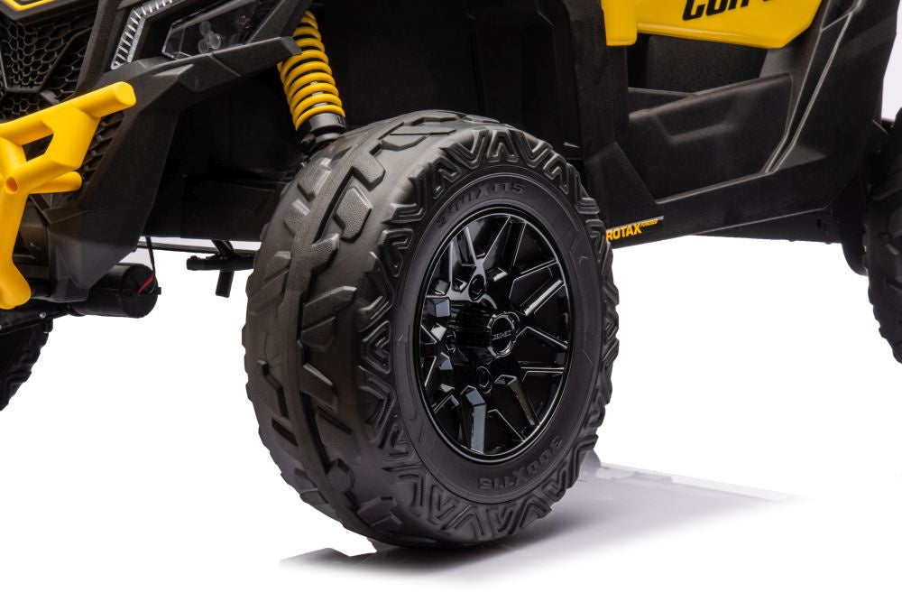 Auto na akumulator Buggy CAN-AM 4x4 z ekranem LCD - żółty