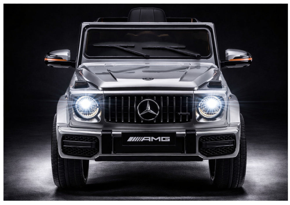 Auto na akumulator Mercedes AMG G63 - srebrny lakierowany