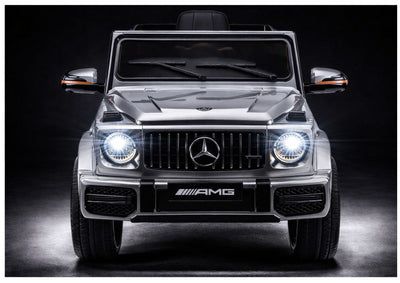 Auto na akumulator Mercedes AMG G63 - srebrny lakierowany