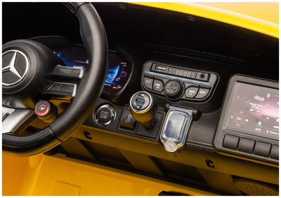 Auto na akumulator Mercedes GT63 AMG - żółty