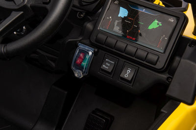Auto na akumulator Buggy CAN-AM 4x4 z ekranem LCD - żółty