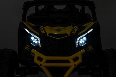 Auto na akumulator Buggy CAN-AM 4x4 z ekranem LCD - żółty