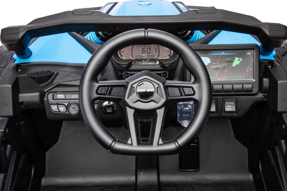 Auto na akumulator Buggy CAN-AM 4x4 z ekranem LCD - niebieski