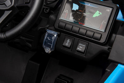 Auto na akumulator Buggy CAN-AM 4x4 z ekranem LCD - niebieski