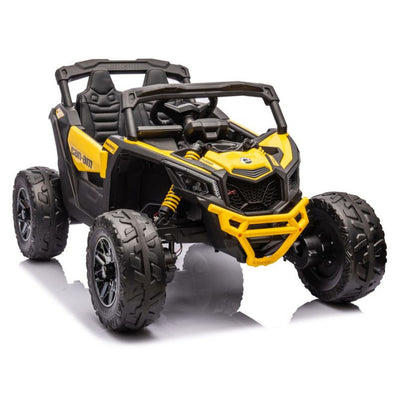 Auto na akumulator Buggy CAN-AM 4x4 z ekranem LCD - żółty