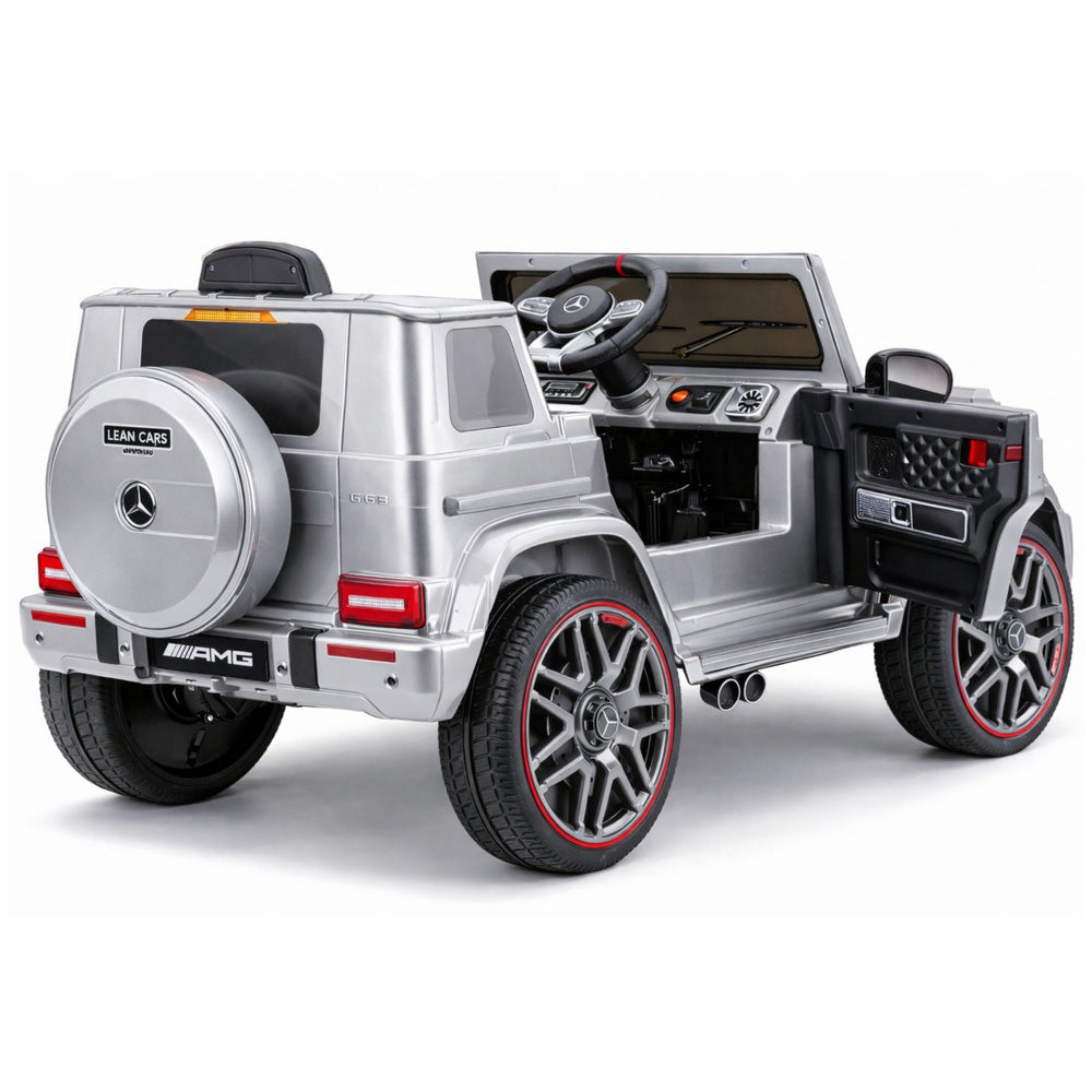 Auto na akumulator Mercedes AMG G63 - srebrny lakierowany