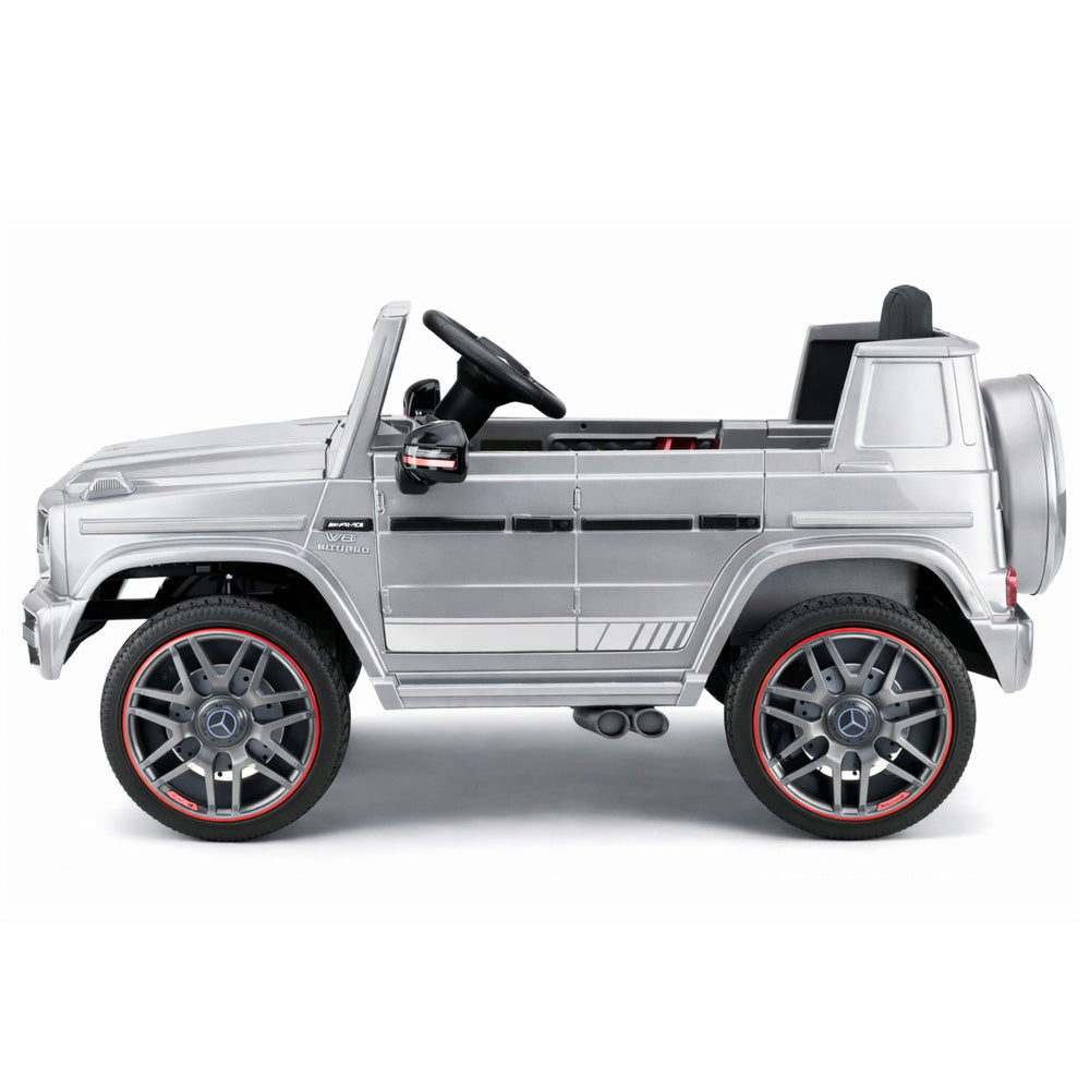 Auto na akumulator Mercedes AMG G63 - srebrny lakierowany