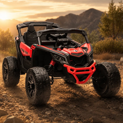 Auto na akumulator Buggy CAN-AM 4x4 z ekranem LCD - czerwony
