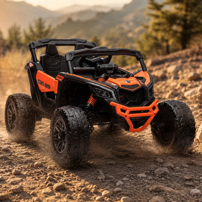 Auto na akumulator Buggy CAN-AM 4x4 z ekranem LCD - pomarańczowy