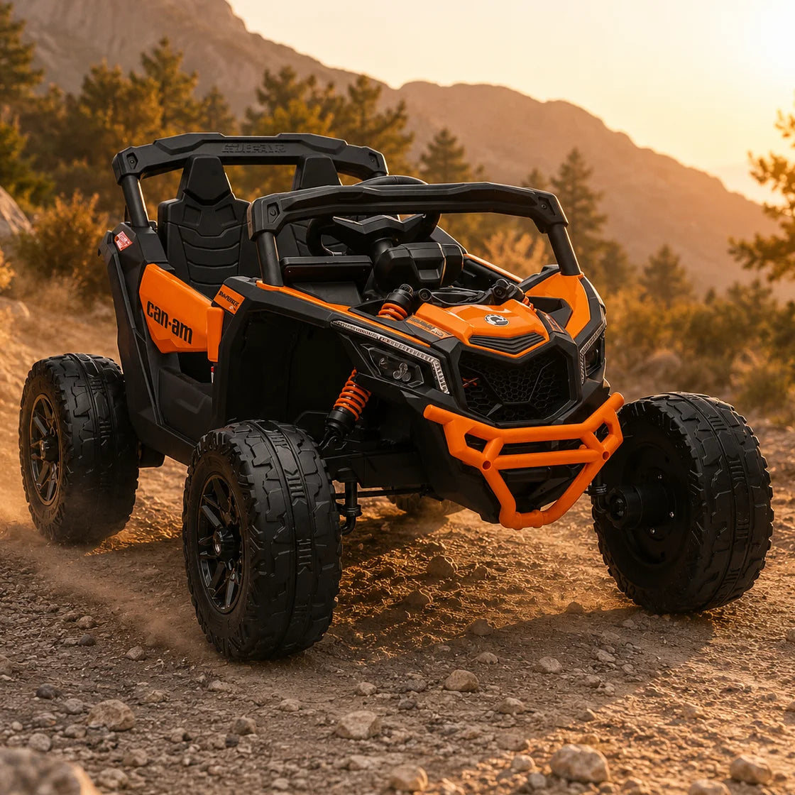 Auto na akumulator Buggy CAN-AM 4x4 z ekranem LCD - pomarańczowy lakierowany