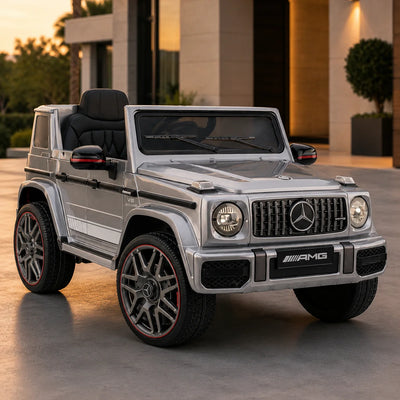 Auto na akumulator Mercedes AMG G63 - srebrny lakierowany